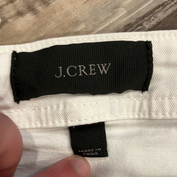 J. Crew Ankle Zip White Skinny Stretch Jeans  Size 12/32 - Picture 6 of 10